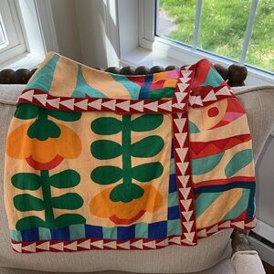 Farm Rio for Anthropologie Cotton Wrap Mini Skirt